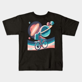 Galactic Cycling Kids T-Shirt